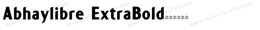 Abhaylibre ExtraBold字体转换